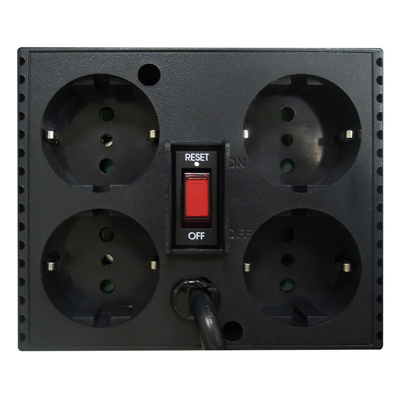 Стабилизатор напряжения Powercom TCA-1200 BL ступенчатый, 1200 ВА / 600 Вт, 4 розетки Schuko, чёрный, фото 5