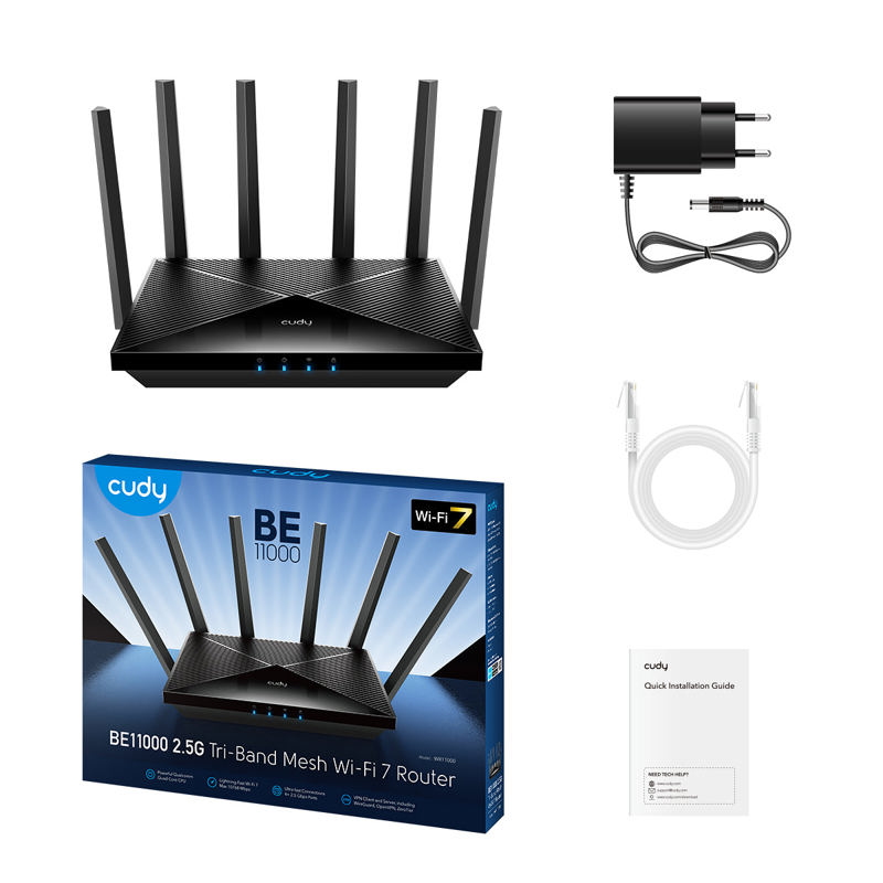 Wi-Fi роутер Cudy BE6500 2.5G Wi-Fi 7 Router, 4 порта LAN, фото 3