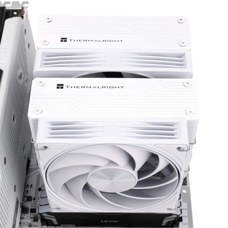 Кулер для процессора Thermalright Frost Tower 140, 2011, AM4, AM5, LGA115X, LGA1200, LGA1700 и др., белый, фото 11
