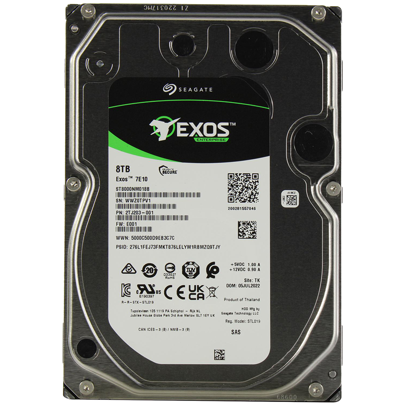 Жёсткий диск HDD Seagate SAS 8Tb Exos 7E10 12Gb/s 7200 256Mb (Seagate ST8000NM018B), фото 4