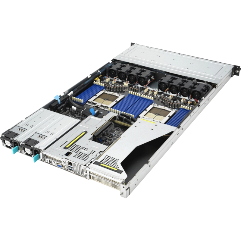 Серверная платформа ASUS RS700A-E12-RS12U, 1U, 2 x LGA6096 400W, 24 x DDR5 4800, 12x 2.5" hsb NVMe, 1 x dual-slot GPU, 2 x M.2 2280 (ASUS 90SF02D1-M00MN0), фото 5