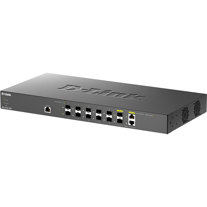 Коммутатор D-Link DXS-1210-12SC смарт L2+, 10 портов SFP+ 10 Гбит/с, 2 комбо 10GBase-T/SFP+, фото 3
