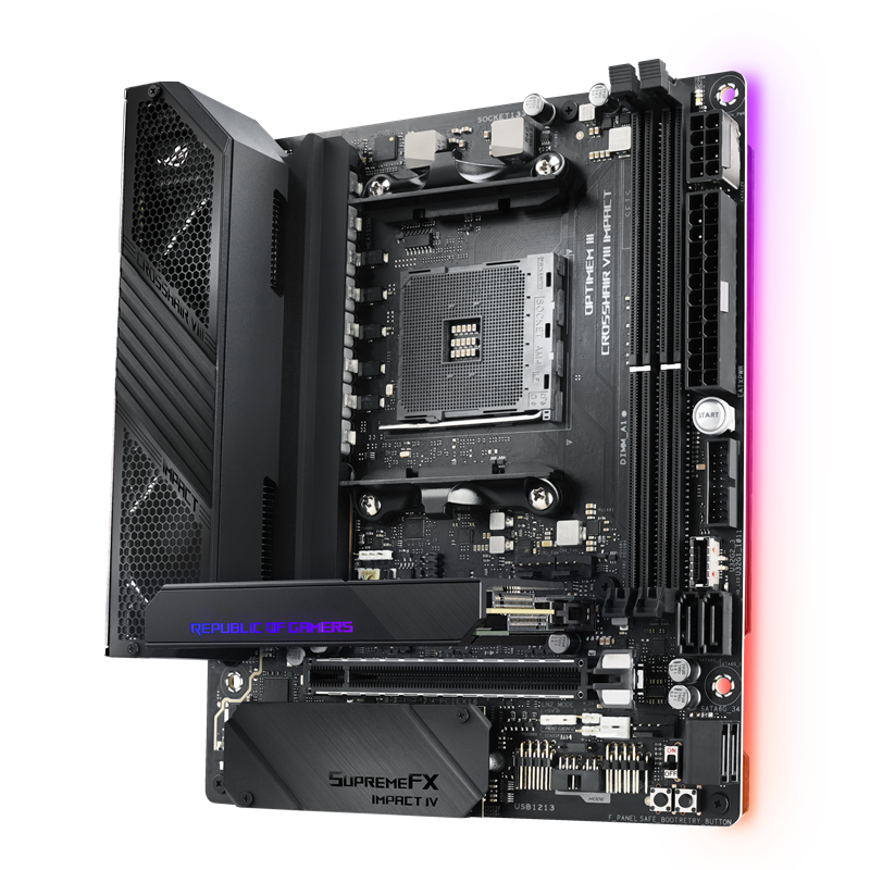 Материнская плата ASUS ROG CROSSHAIR VIII IMPACT, AM4, AMD X570, Mini-DTX, DDR4, фото 2