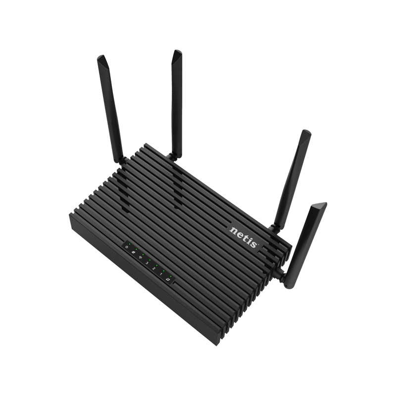 Wi-Fi роутер Netis N6 AX1800 10, 4 порта LAN, беспроводное подключение, чёрный, фото 2