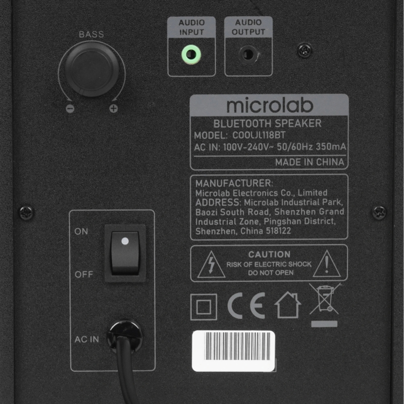 Акустическая система Колонки Microlab COOUL118BT, 11 Вт, проводное и беспроводное подключение, фото 6