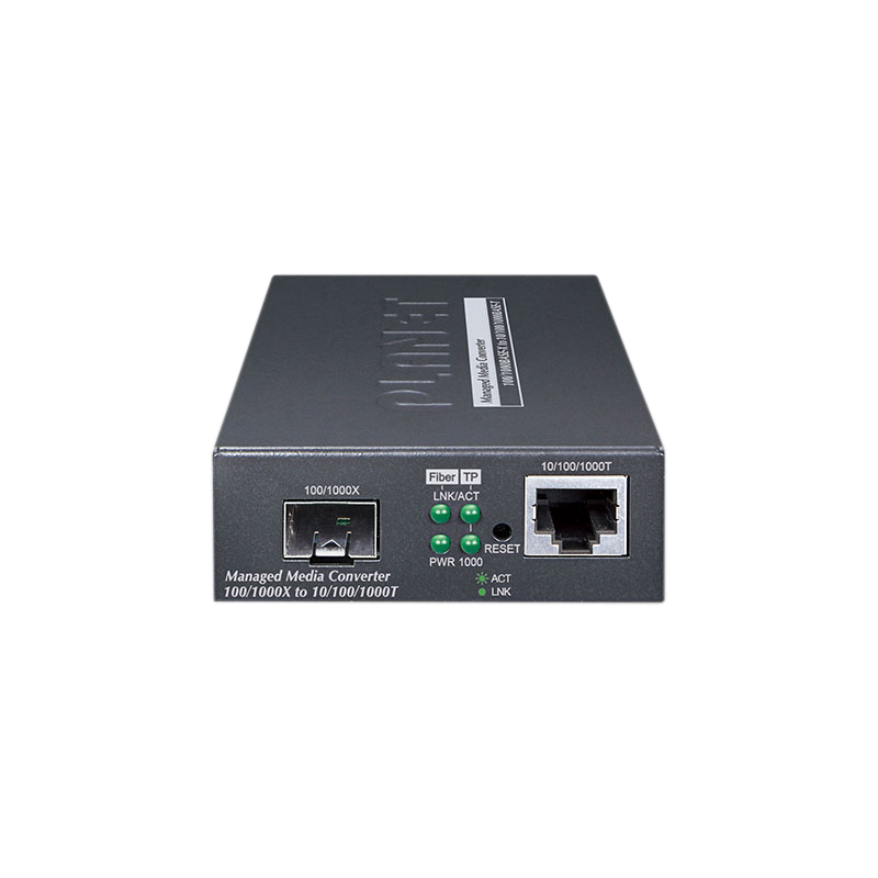 медиаконвертер PLANET 1-Port 10/100/1000T + 1-Port 100/1000X SFP Managed Media Converter (IPv4/IPv6 Dual stack management, supports TLSv1.2/SSHv2/SNMPv3 Cybersecurity features, TS-1000/802.3ah OAM, LFP, 802.1Q VLAN, PLANET CloudViewer app and NMS MQTT) (P, фото 2
