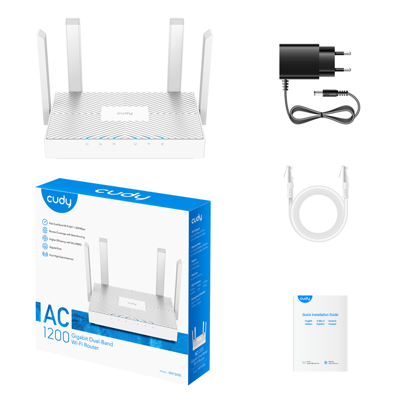 Wi-Fi роутер Cudy AC1200 Gigabit Dual Band Wi-Fi Router, 2 порта LAN, фото 6