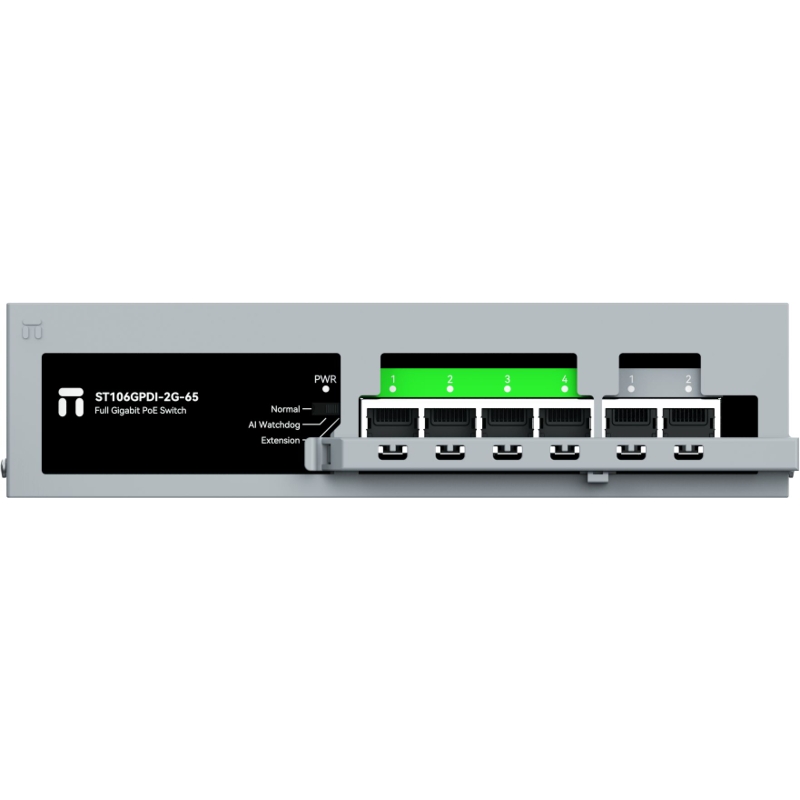 Коммутатор Netis ST106GPDI-2G-65 неуправляемый, 4 порта PoE+ 1 Гбит/с, 2 аплинка 1 Гбит/с, 55 Вт, фото 2