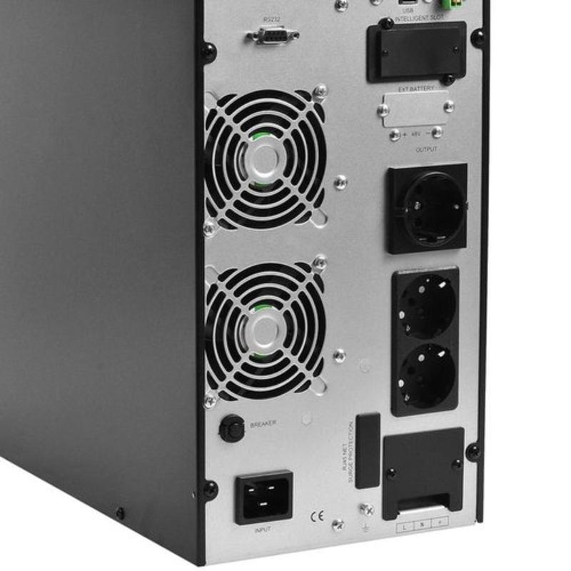 ИБП Powerman Online 2000 plus, 1800 Вт, 3 розетки, Schuko, батарея 4 мин, фото 5