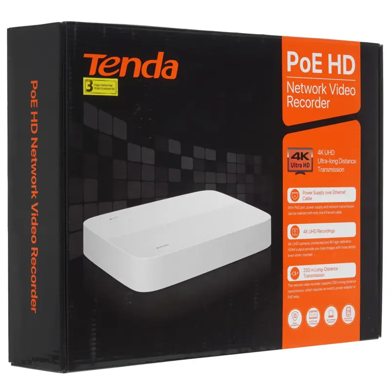 Сетевой видеорегистратор Tenda N6P-8H 8-канальный сетевой видеорегистратор высокой четкости с поддержкой PoE (Tenda N6P-8H), фото 6