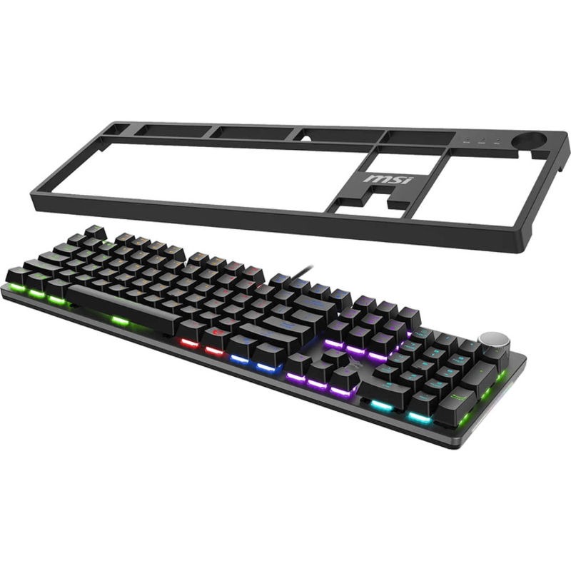 Клавиатура MSI FORGE GK320 RED RU, проводное подключение, USB-A, механические, чёрный, подсветка, фото 4