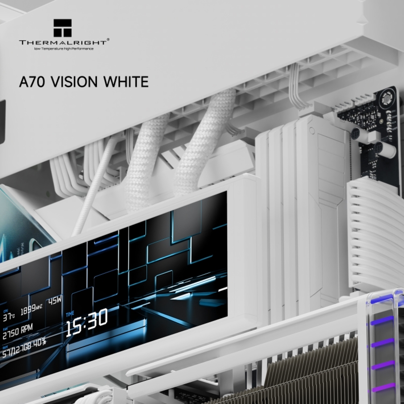 Корпус для ПК Thermalright A70 Vision FAN5-C, Midi Tower, белый, чёрный, под ATX, mATX, mITX, фото 6