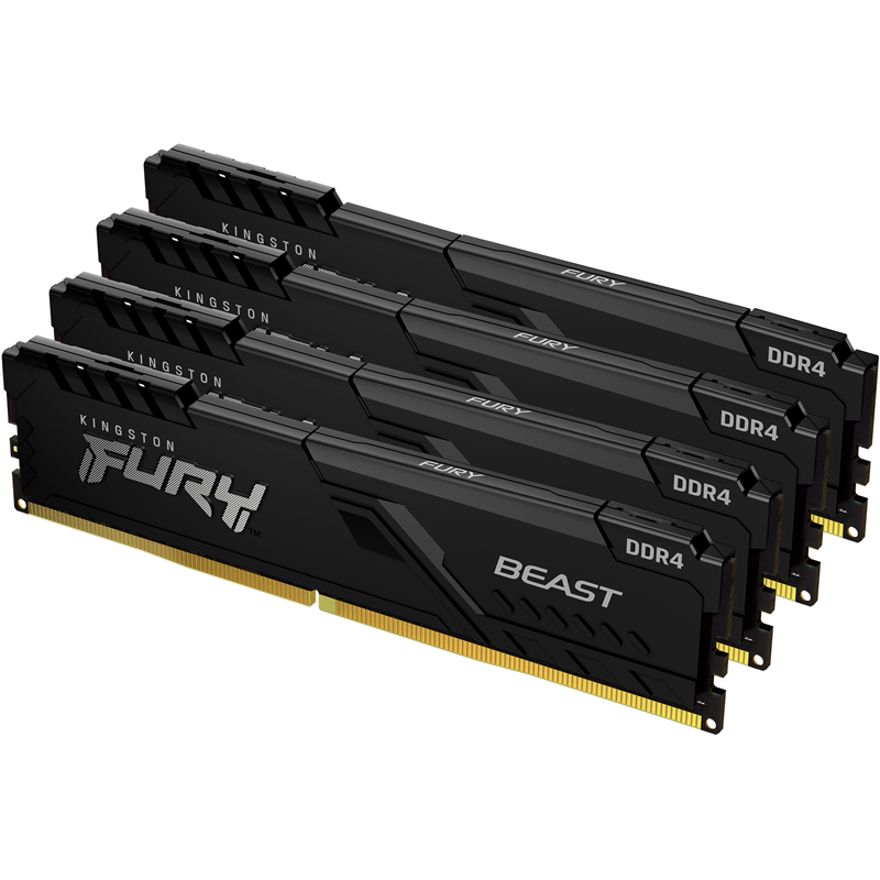 Оперативная память Kingston KF432C16BB1K4/64, 64 ГБ (4x16 ГБ), DDR4, 3200 МГц, DIMM, фото 2