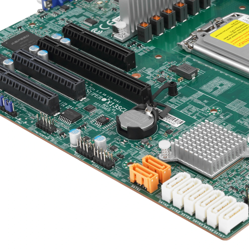 Материнская плата MB Supermicro X13SCL-F, Micro-ATX, 1x Intel Xeon 6300-series E-2400/Pentium (LGA-1700), 4x DIMM DDR5 UDIMM (SuperMicro MBD-X13SCL-F-B bundle), фото 4