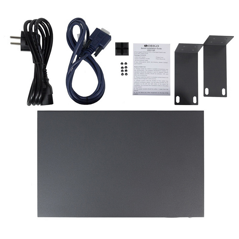 Коммутатор Origo OS3110P управляемый L2, 8 портов PoE 1 Гбит/с, 2 SFP, 135 Вт, стойка 19″, фото 3