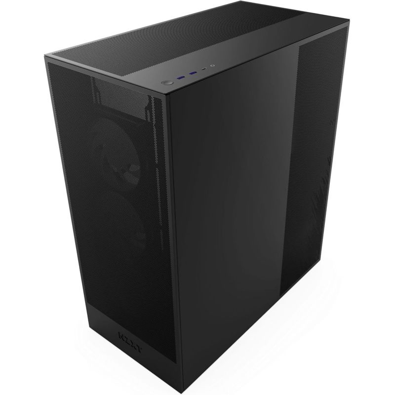 Корпус ПК без блока Case NZXT H7 Flow, Midi-Tower, TG, 3x120mm, 2xUSB-A 3.2 + 1xUSB-C 3.2, E-ATX, ATX, mATX, mITX Black, фото 2