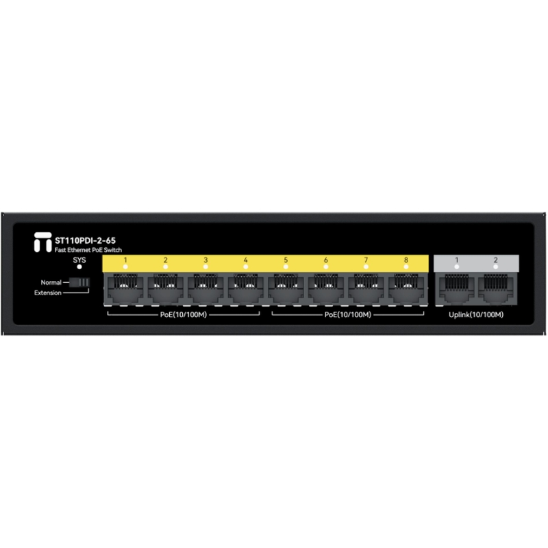 PoE-коммутатор Netis ST110PDI-2-65 неуправляемый, 8 портов PoE+ 100 Мбит/с, 2 аплинка, БП 65 Вт, фото 4