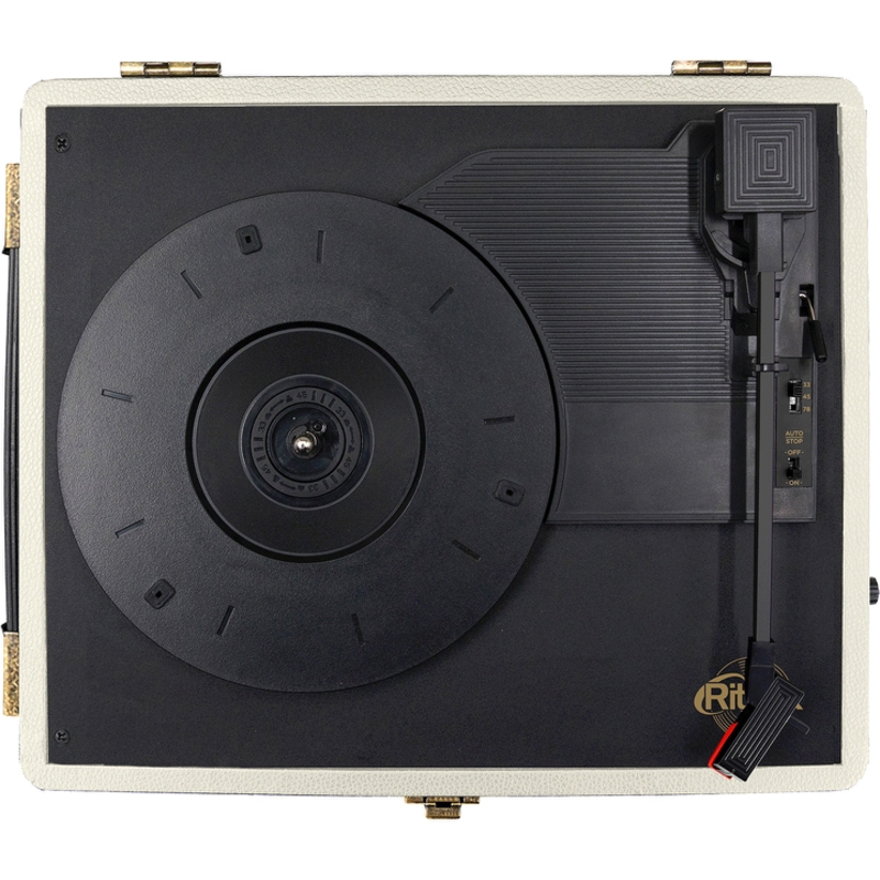 Проигрыватель виниловых пластинок Ritmix LP-100, кремовый корпус, фото 6