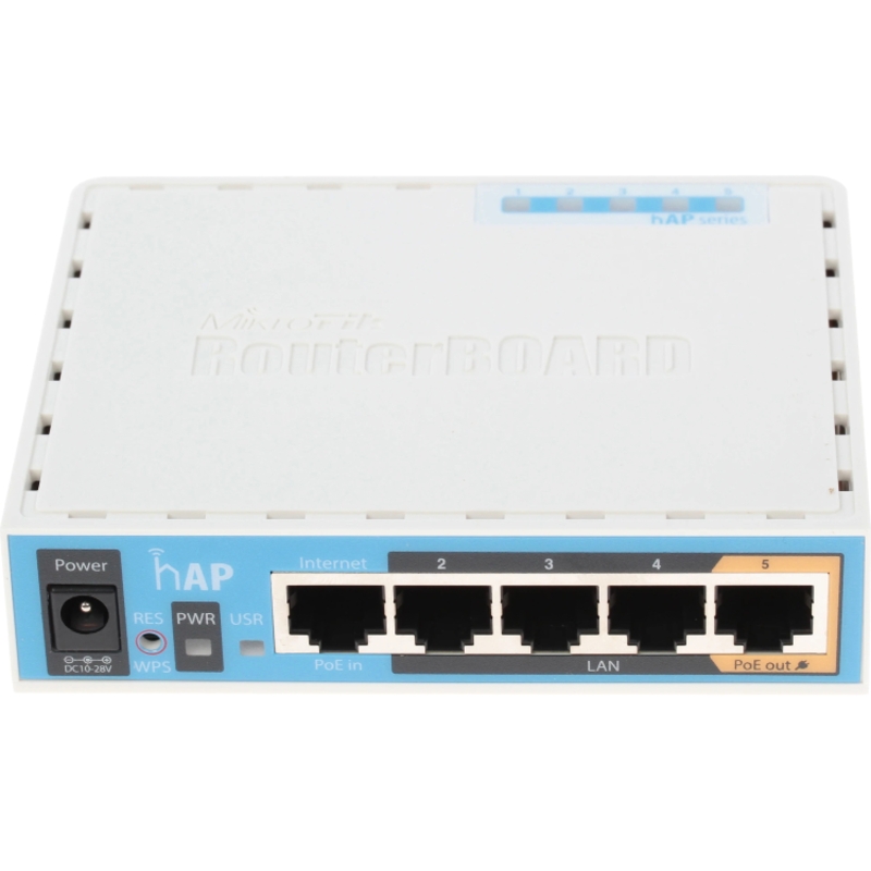 Wi-Fi роутер MikroTik hAP RB951Ui-2nD, 2,4 ГГц, 5 портов 100 Мбит/с, пассивный PoE, USB 2.0, фото 3