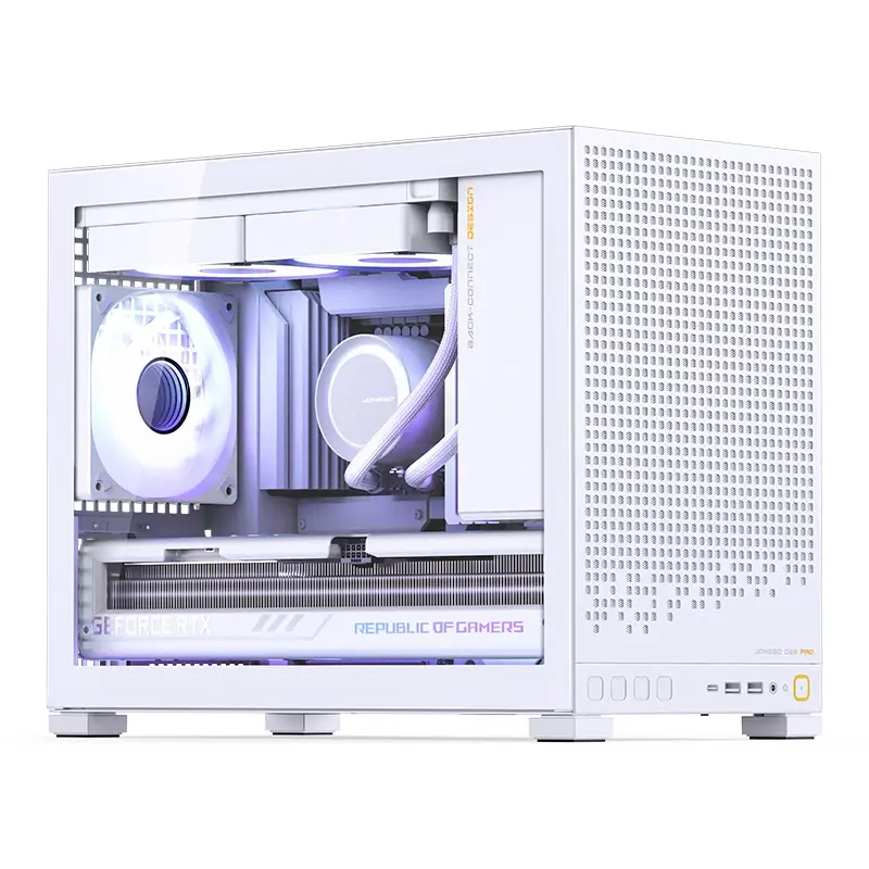 Корпус для ПК Jonsbo D32 PRO, Mini Tower, белый, под mATX, Mini-ITX, материал пластик, сталь, стекло, фото 13