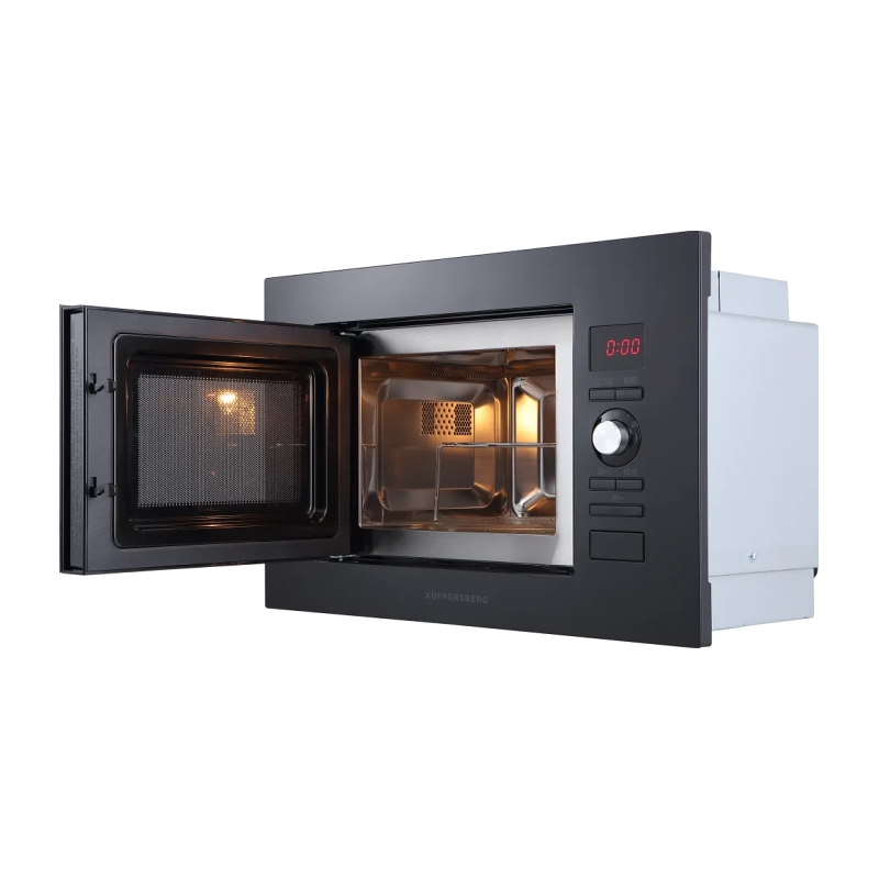 Встраиваемая микроволновая печь Kuppersberg HMW 625 B, 20 л, 800 Вт, гриль, 8 уровней мощности, чёрная, фото 3