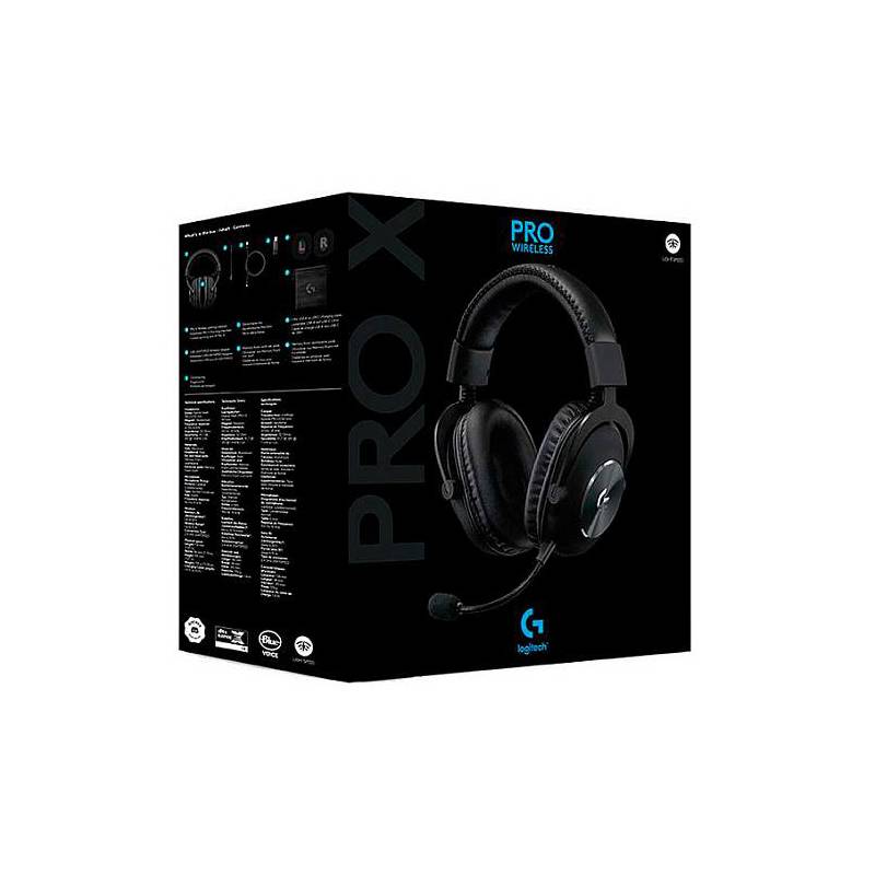 Гарнитура Logitech PRO X LIGHTSPEED, радиоканал, полноразмерные, чёрный, микрофон на держателе, 981-000908, фото 3
