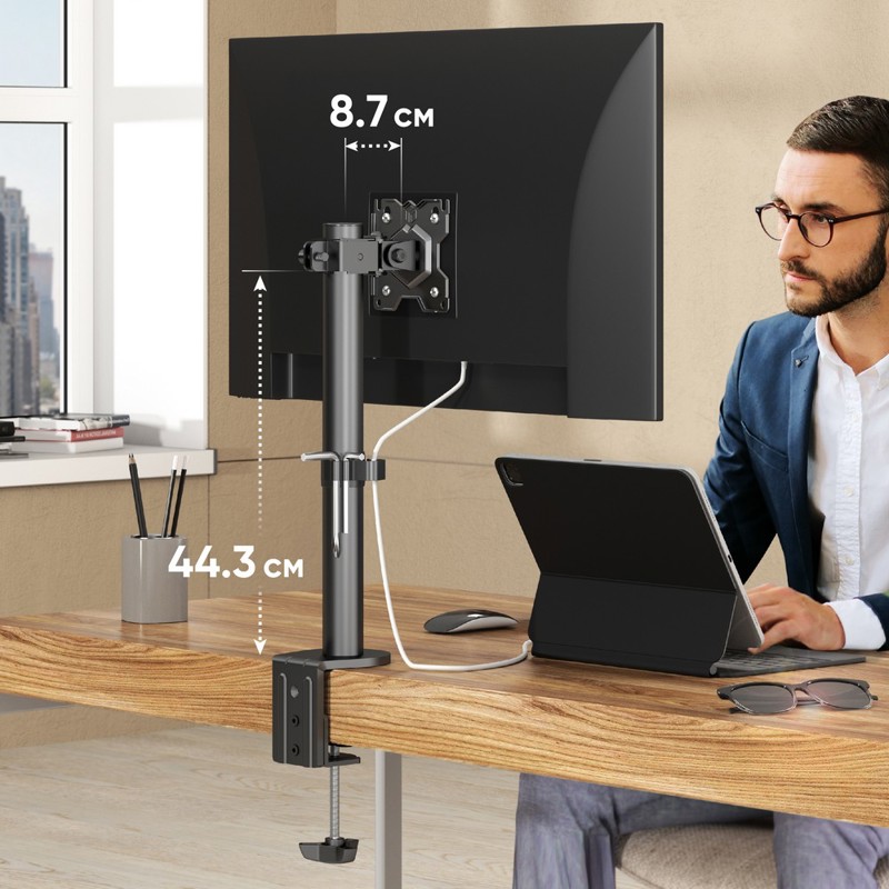 Кронштейн для монитора Onkron 13-34" 100*100, крепление стойка, до 34 ″, нагрузка до 10 кг, фото 7
