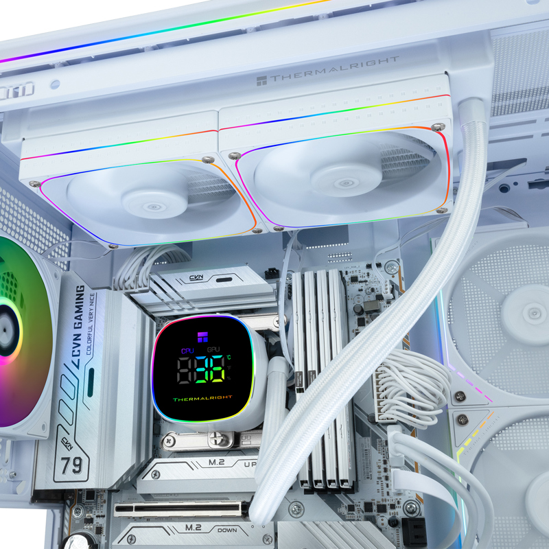 Система жидкостного охлаждения Thermalright Frozen Horizon 240 Digital, белый, фото 9