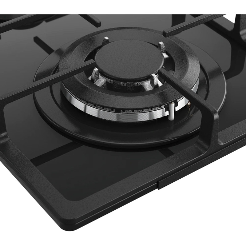 Варочная панель Monsher MGG 33 Noir, газовая, домино 30 см, 2 конфорки с WOK, газ-контроль, чёрная, фото 4