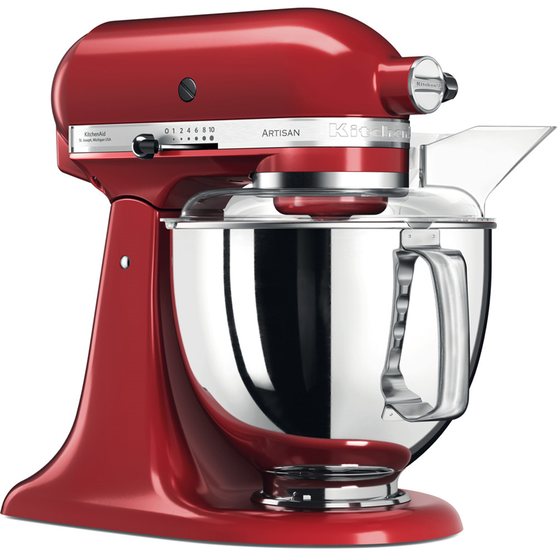 Планетарный миксер KitchenAid Artisan 5KSM175PSEER, чаши 4,8 и 3 л, 300 Вт, красный, фото 5
