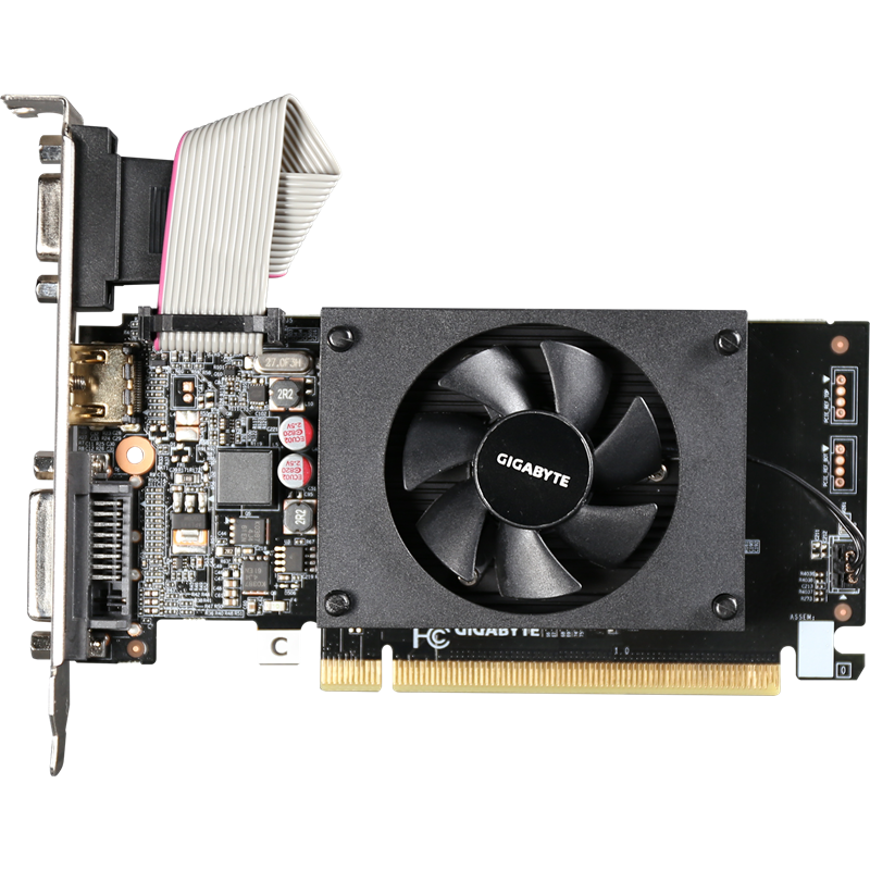 Видеокарта Gigabyte NVIDIA GeForce GT 710, 2 ГБ видеопамяти, DDR3, PCI Express 2.0, фото 2