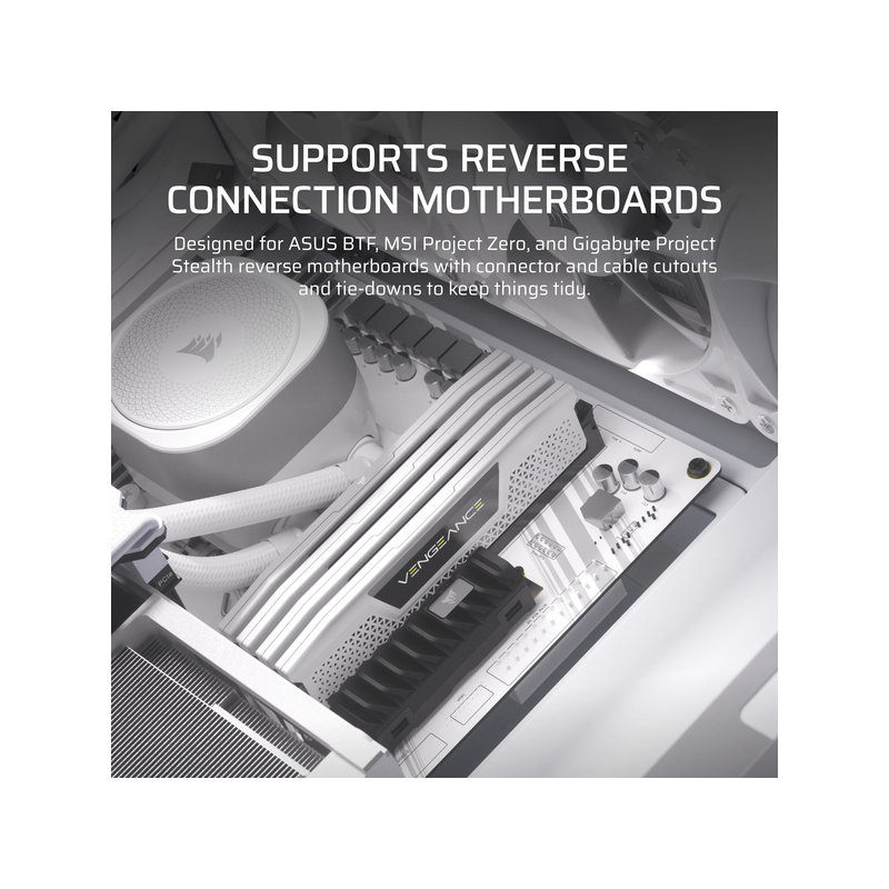 Корпус для ПК Corsair Frame 4000D, Midi Tower, белый, под ATX, E-ATX, mATX, Mini-ITX, фото 3
