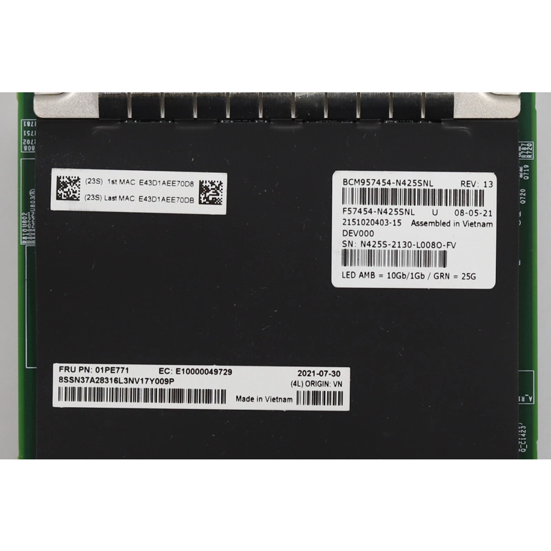 Broadcom NetXtreme E-Series N425G Quad-Port 25 Gb/s SFP28 Ethernet PCI Express 4.0 x16 OCP 3.0 SFF (Lenovo OEM) (Broadcom BCM957454-N425SNL), фото 5