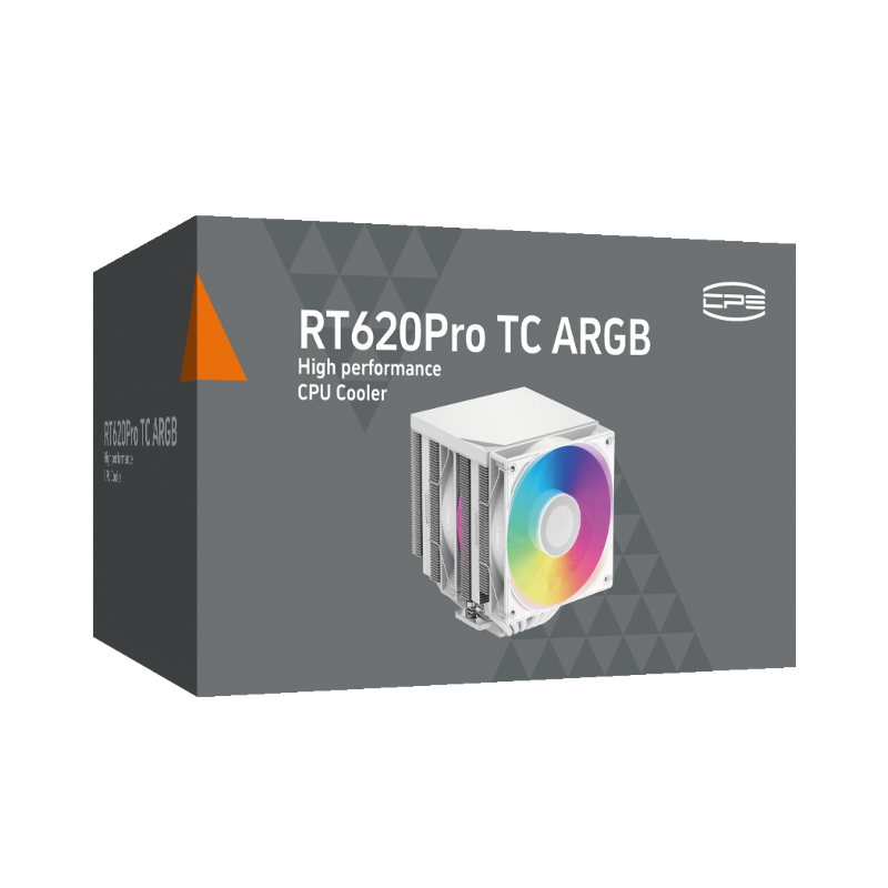 Кулер для процессора PcCooler RT620Pro TC ARGB WH, AM5, до 265 Вт, вентилятор 120 мм, шум 34.9 дБА, фото 6
