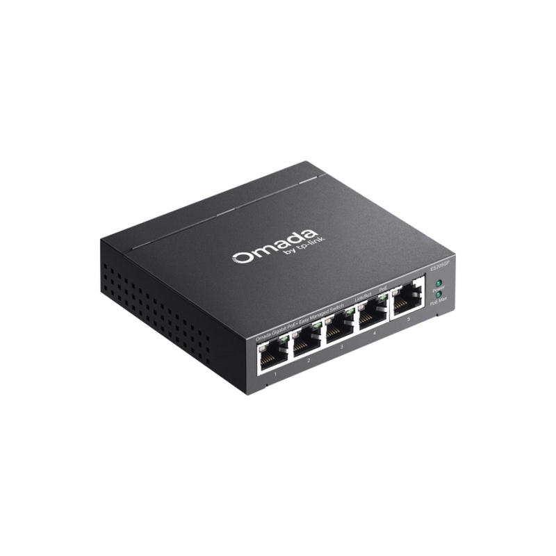 Коммутатор TP-Link Omada ES205GP Easy Managed, 5 портов 1 Гбит/с, из них 4 PoE+, для небольшого офиса, фото 4