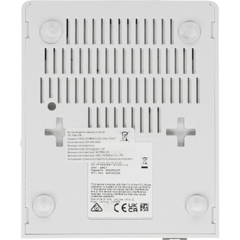 Точка доступа MikroTik hAP ac двухдиапазонная, Wi-Fi 5, 5 портов 1 Гбит/с, USB, фото 5