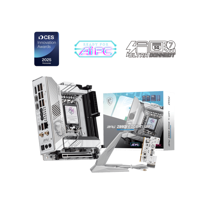 Материнская плата MSI MPG Z890I EDGE TI WIFI, LGA1851, Intel Z890, Mini-ITX, DDR5, фото 5