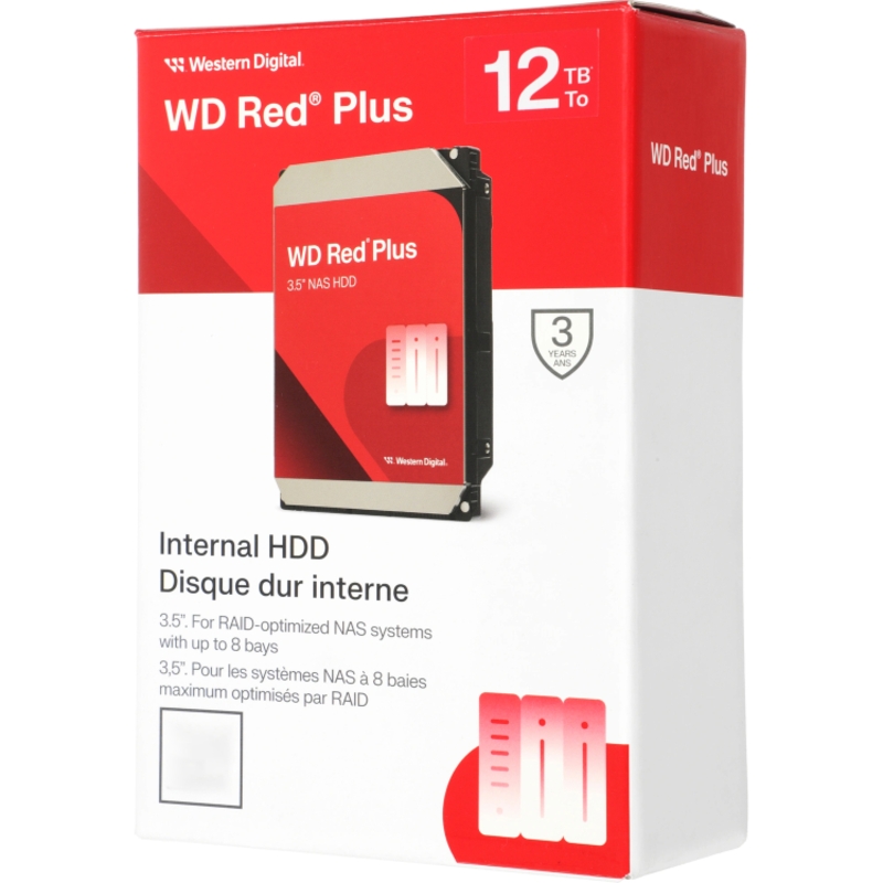 Жёсткий диск WD Red Plus 12 ТБ 3,5″, 7200 об/мин, кэш 512 МБ, для NAS, фото 6