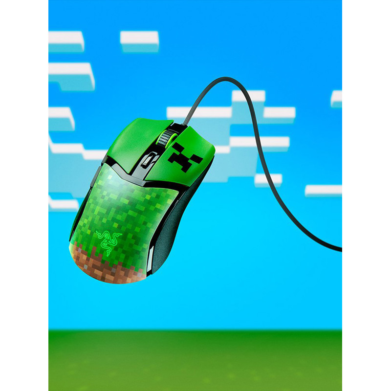 Мышь Razer Cobra - Minecraft, проводное подключение, USB-A, 8500 dpi, зелёный, подсветка, фото 5