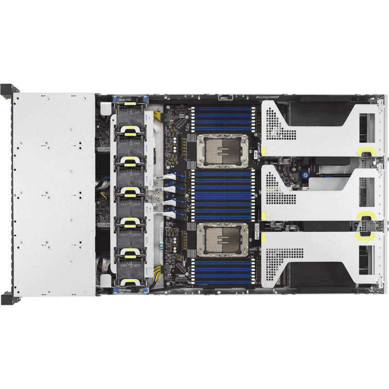 Серверная платформа ASUS RS720-E12-RS24G, 2U, 2x LGA4710, 32x DDR5, 24x 2.5 NVME (or 8NVME+16 SATA*/SAS*), 2 x M.2 Gen5 x2 (ASUS 90SF03T1-M000Y0), фото 9