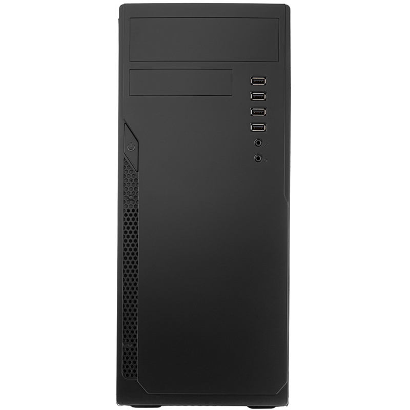 Корпус для ПК Foxline FL-301, Midi Tower, чёрный, под ATX, mATX, Mini-ITX, материал сталь, фото 2