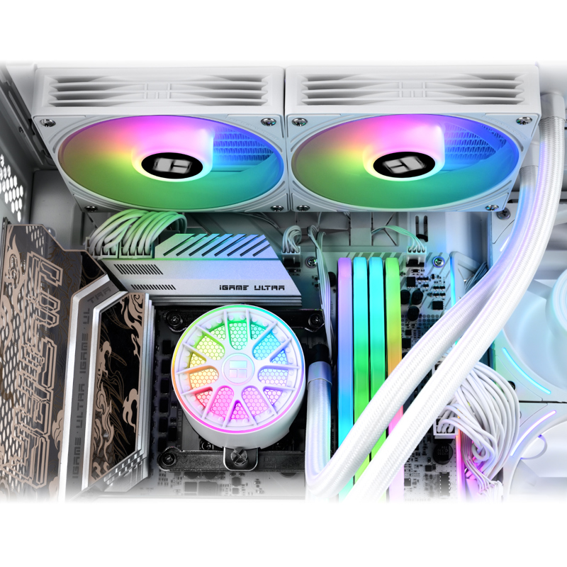 Система жидкостного охлаждения Thermalright Aqua Elite 240 V6, вентилятор 120 мм, белый, фото 7