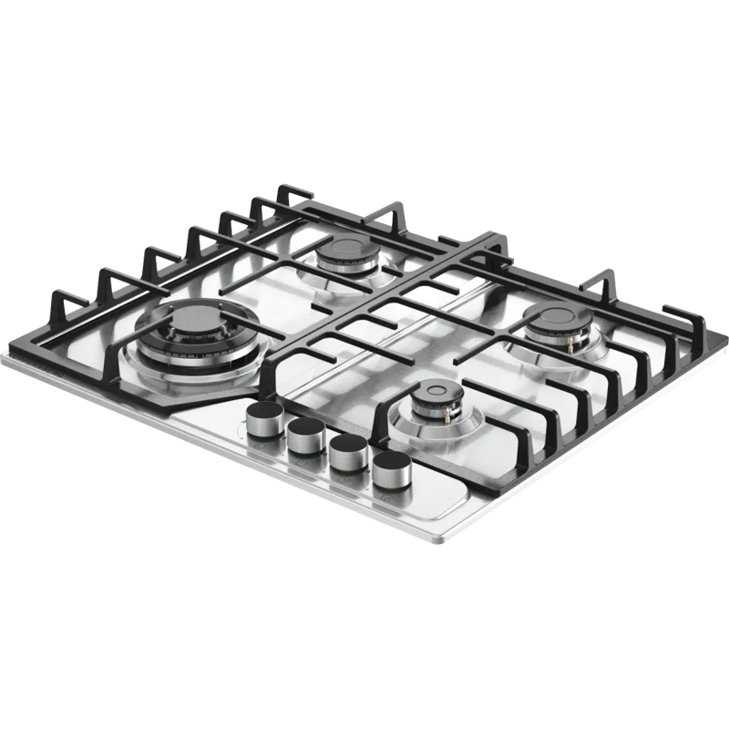 Варочная панель Kuppersberg FS 66 X, газовая, 58 см, 4 конфорки с WOK, газ-контроль, нержавеющая сталь, фото 2