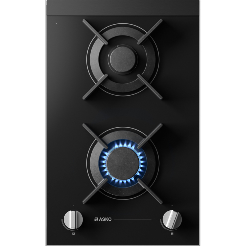 Варочная панель ASKO HG8320BGB1, газовая, домино 33 см, 2 конфорки, WOK Fusion Volcano, газ-контроль, чёрная, фото 4
