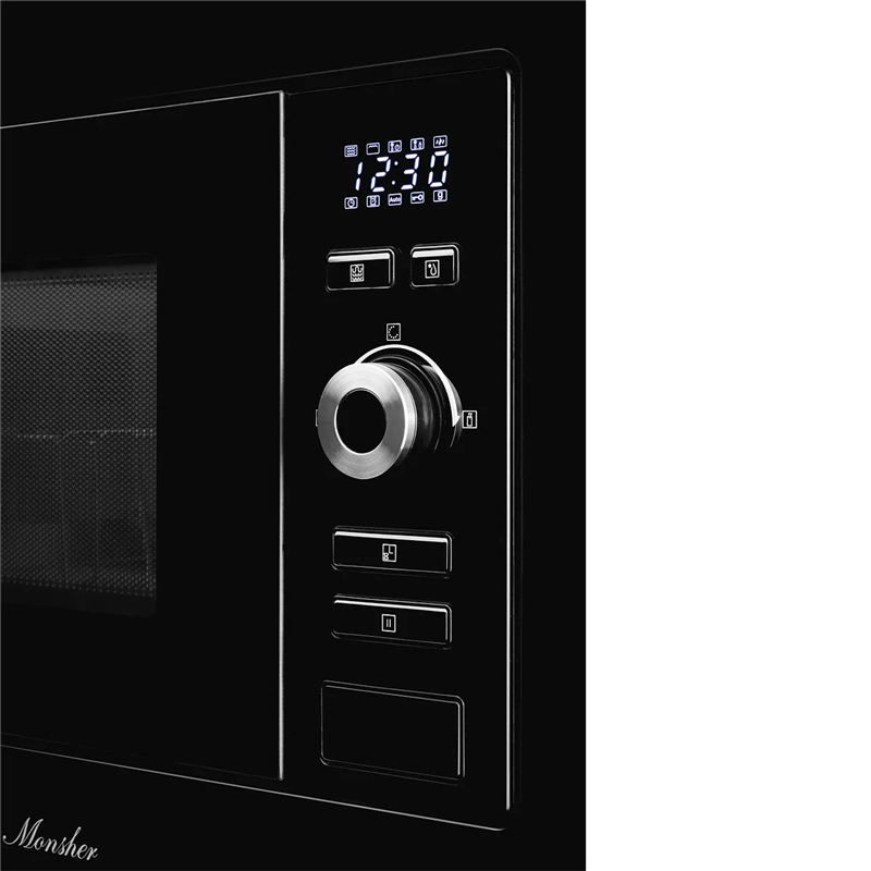 Встраиваемая микроволновая печь Monsher MMH 201 B, 20 л, 800 Вт, гриль 1000 Вт, чёрное стекло, фото 3