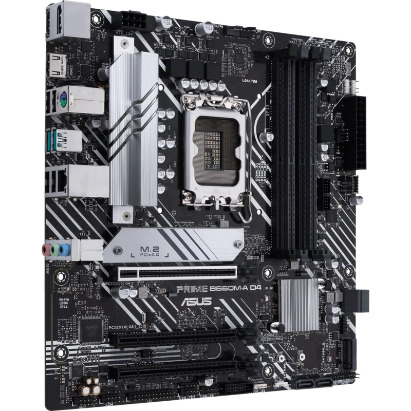Материнская плата ASUS PRIME B660M-A D4-CSM, LGA1700, Intel B660, mATX, DDR4, фото 2