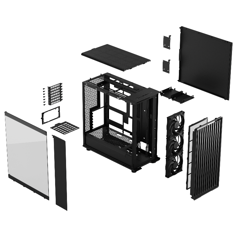 Корпус ПК без блока Case Fractal Design North XL Momentum Edition, Full-Tower, 3x140mm, 2xUSB-A 3.0 + 1xUSB 3.2 Type-C, E-ATX, ATX, mATX, mITX Black, фото 13