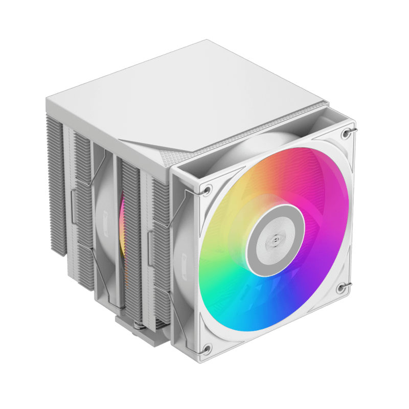 Кулер для процессора PcCooler RT720 TC ARGB WH, AM5, вентилятор 120 мм, шум 34.9 дБА, подсветка ARGB, фото 2