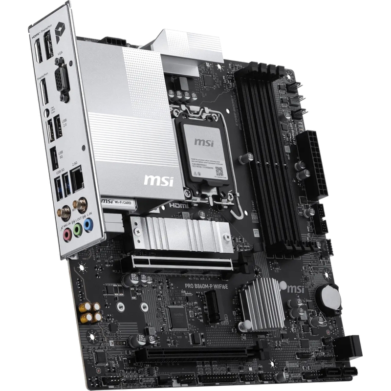 Материнская плата MSI PRO B860M-P WIFI6E, LGA1851, Intel B860, Micro-ATX, DDR5, фото 2