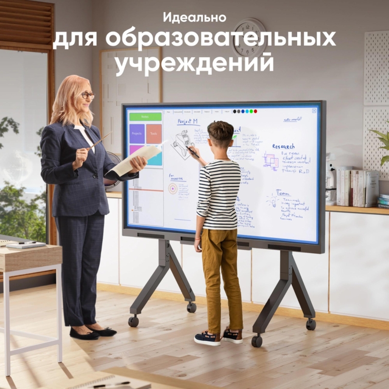 Мобильная стойка Onkron TS2081 для ТВ 70–110″, VESA до 1000×600, нагрузка до 120,5 кг, фото 6